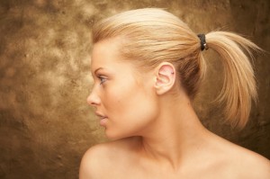 Photo of a female model for dermal filler treatment