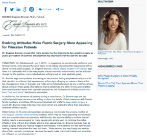 Princeton Facial Plastic Surgeon on Public Image of 
