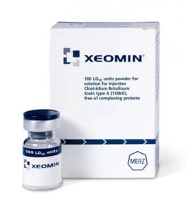 Xeomin injectable in a bottle