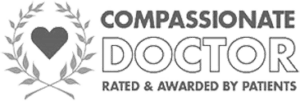 Logo of Compassionate Doctor Award that Dr. Brunner received Princeton, NJ