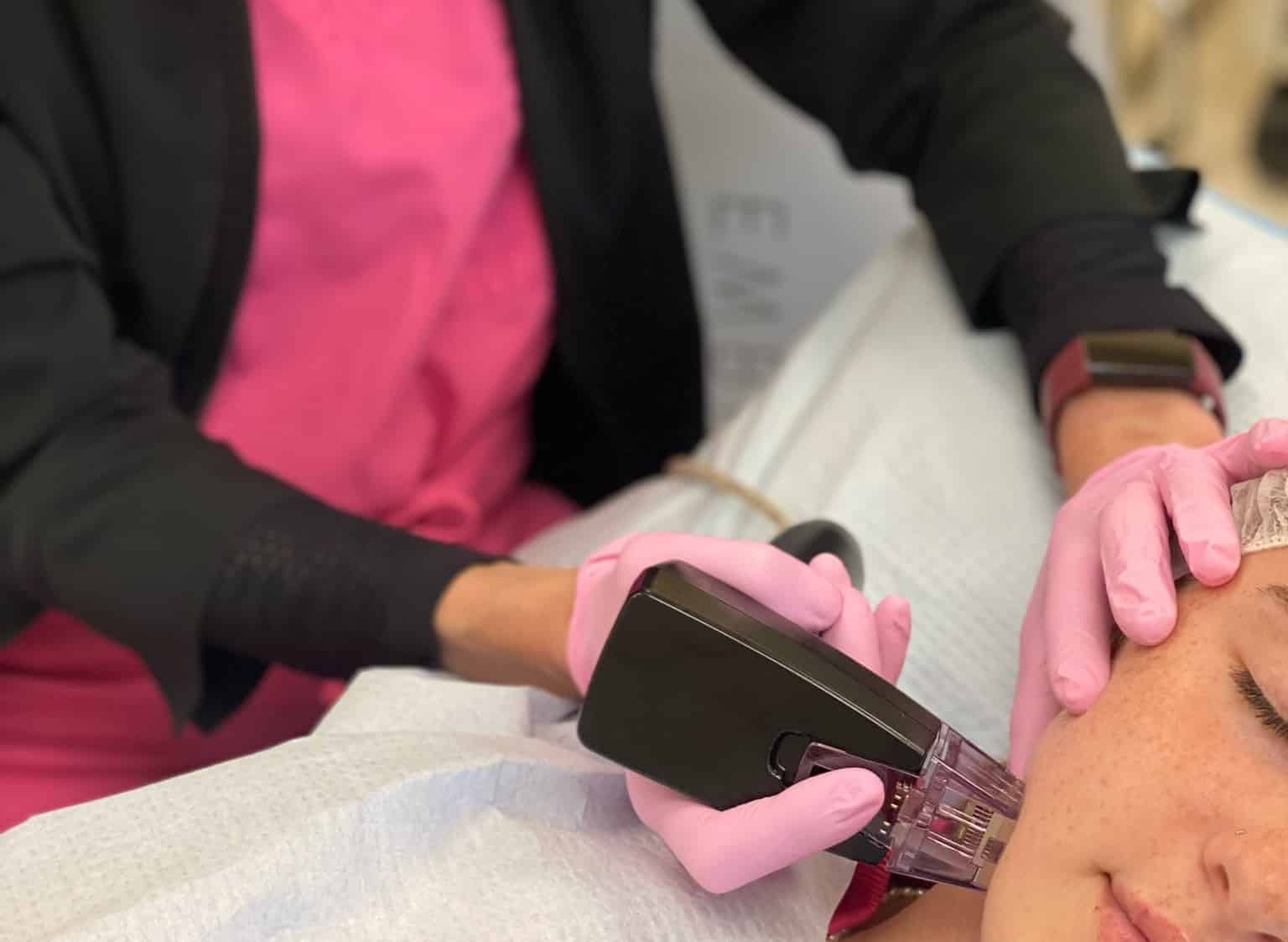 laser scar treatment - Princeton - NJ patient receiving a scar treatment in Princeton, NJ