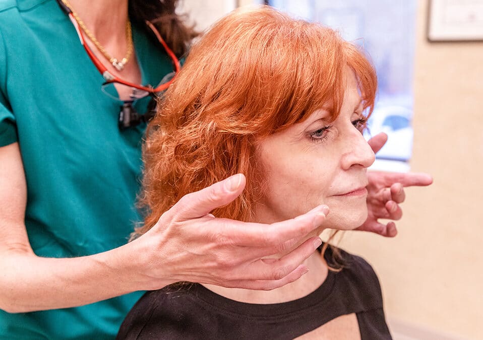 novathreads - nonsurgical facelift - Princeton - NJ patient consulting with Dr. Brunner in Princeton, NJ about NovaThreads